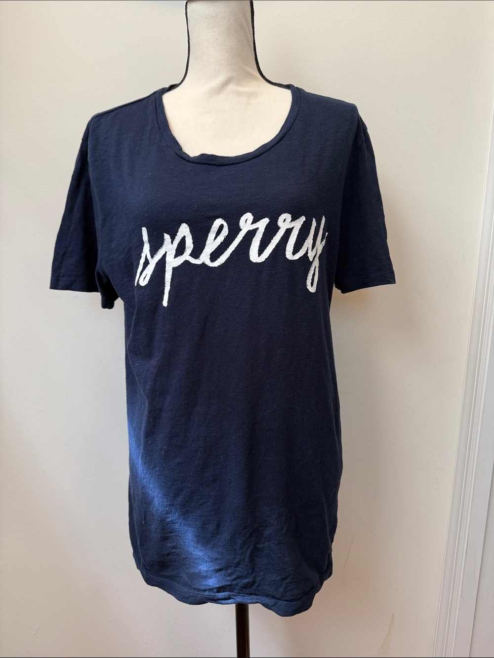 Sperry Navy Short Sleeve Logo Tee